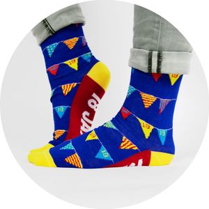 Paper Dreams - Funny Socks - Sokken - Blauw - 18 Jaar