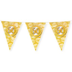 Paperdreams Party Vlag - 60 Jaar Getrouwd rood: Dubbelzijdige 10m vlaggenlijn voor een luxe uitstraling en duurzaamheid