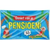 Paperdreams XXL Gevelvlag - Geniet van je pensioen in stijl - 90x150cm, polyester, kleurrijk ontwerp