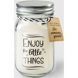 Black & White geurkaars - Enjoy the little things