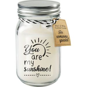 Black & White geurkaars - You are my sunshine