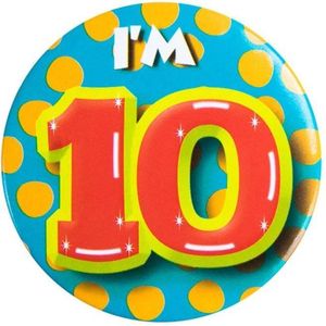 I'm 10 Button 10 Jaar 5,5cm