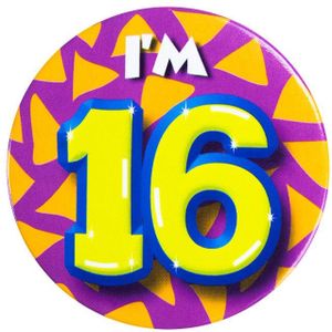 I'm 16 Button 16 Jaar 5,5cm