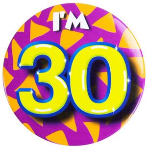 I'm 30 Button 30 Jaar 5,5cm