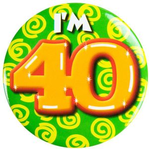 I'm 40 Button 40 Jaar 5,5cm