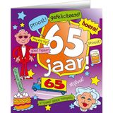 Verjaardagskaart 65 Jaar Cartoon 16,5cm