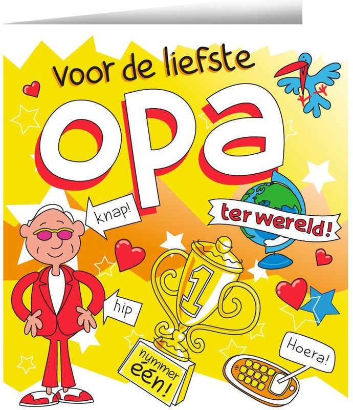 Wenskaarten - Opa cartoon