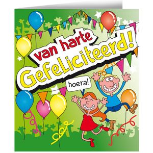 Wenskaarten - Van harte gefeliciteerd cartoon