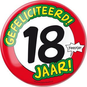 Paperdreams - Button XL - 18 Jaar