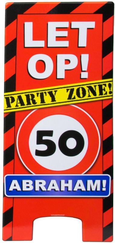 Abraham Warning Sign 50 jaar Verkeersbord 62,5cm