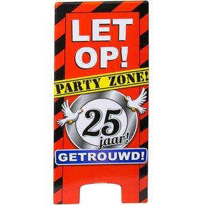 Warning Sign 25 Jaar Getrouwd 62,5cm