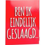 Paper Dreams Wenskaart Eindelijk Geslaagd 16 X 12,5 Cm Rood