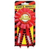 PartyDeco - Rozet - Feestartikelen - Multi - Stof en Metaal