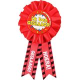 PartyDeco - Rozet - Feestartikelen - Multi - Stof en Metaal
