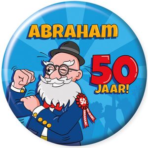 Button verjaardag cadeau Abraham 50 jaar - Rond - Mannen