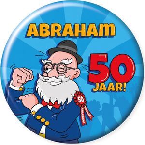 Button verjaardag cadeau Abraham 50 jaar - Rond - Mannen