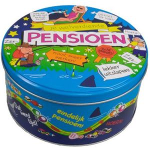 Paper Dreams Snoeptrommel Pensioen 14 X 7,5 Cm Staal Blauw