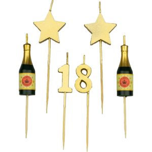 Kerzen 18 Jahre Champagner 17,5cm