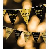 Flagline Party Time Gold Schwarz 10m