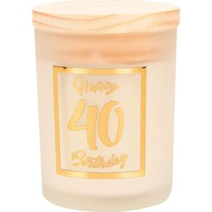 Paper Dreams - Geurkaars - Goud/Wit - Happy 40 Birthday