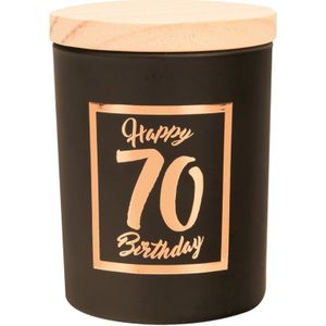 Paper Dreams - Geurkaars - Rose/Zwart - Happy 70 Birthday