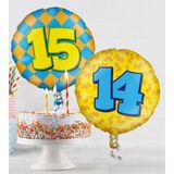 Heliumballon 17 Jahre Bunt Leer 46cm