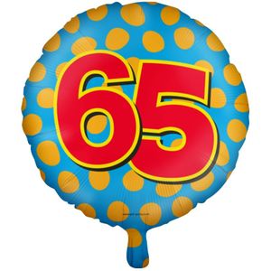 Paperdreams Happy folie ballon - 65 jaar multi Kunststof Paperdreams Ballon (20.0000cm x cm)