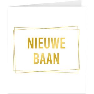 Kaart Nieuwe Baan Goud Wit 15cm
