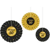 Papieren Waaiers Abraham Set 20-40cm 3-delig
