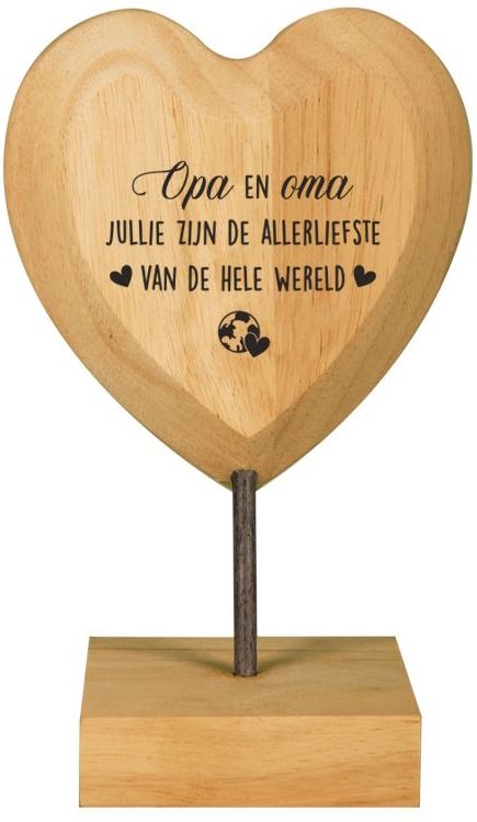 Houten Hart Opa En Oma