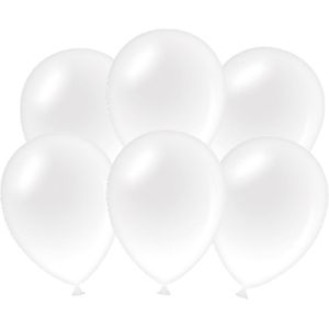 Witte Ballonnen Metallic 30cm 6st