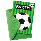 Voetbal Uitnodigingen Groen 6st