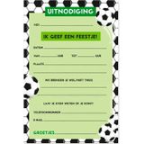 Voetbal Uitnodigingen Groen 6st