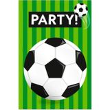 Voetbal Uitnodigingen Groen 6st