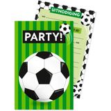 Voetbal Uitnodigingen Groen 6st