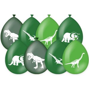 Ballonnen set | Dino | 8 Stuks | Groen