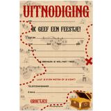 Piraat Uitnodigingen 16cm