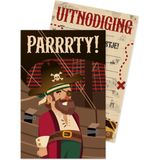 Piraat Uitnodigingen 16cm