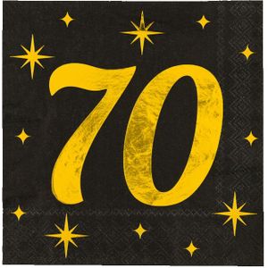 Party Napkins - 70e Verjaardag - 16 Stuks - 17 x 19 cm