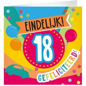 Joyoldelf Verjaardagskaart voor de 18e verjaardag Pop Up wenskaarten