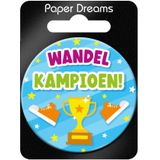 Button - Wandelkampioen - Klein - Metaal - 5,5x5,5 cm