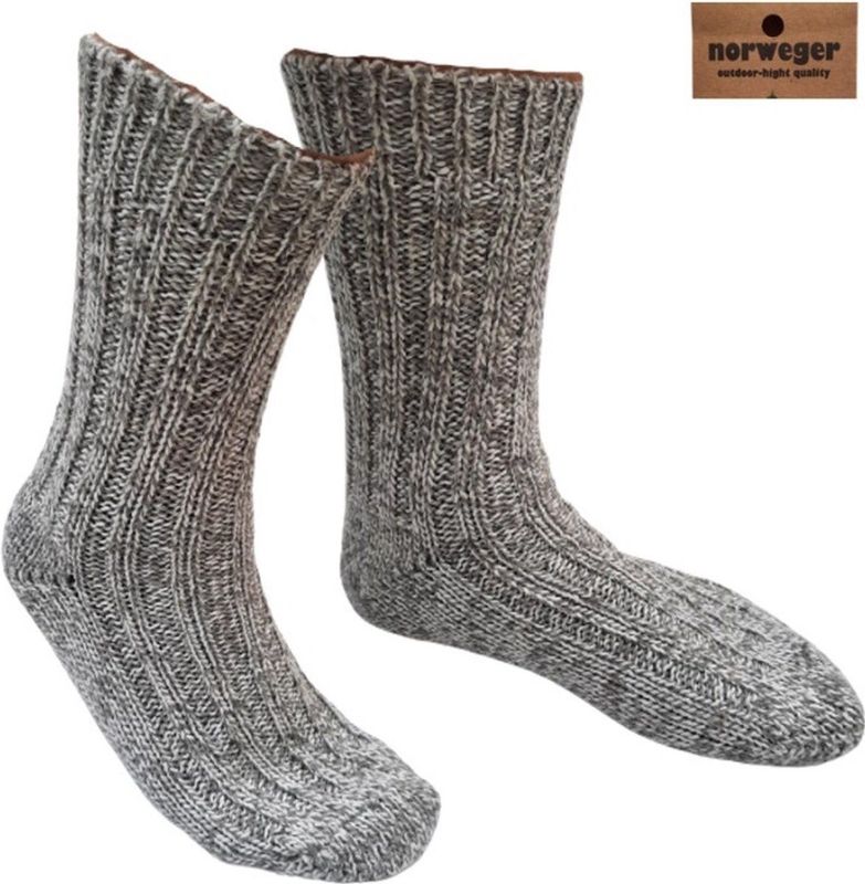 Orginele Norweger - Werksokken - Grijs Gemêleerd - 50% Wol