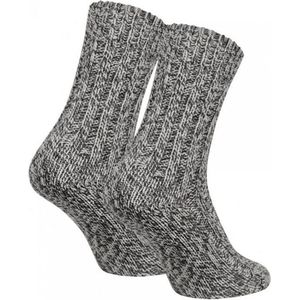 Norweger - Geitenwollen Sokken Heren en Dames - Grijs - Maat 39-42 - 2 pack