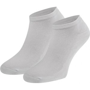 Boru Bamboo - Korte Sneaker Sokken - Wit - 2 Pack