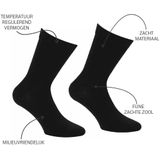 Boru - Bamboo Sokken - Zwart - 80% Bamboe, 17% Polyamide, 3% Elastomeer