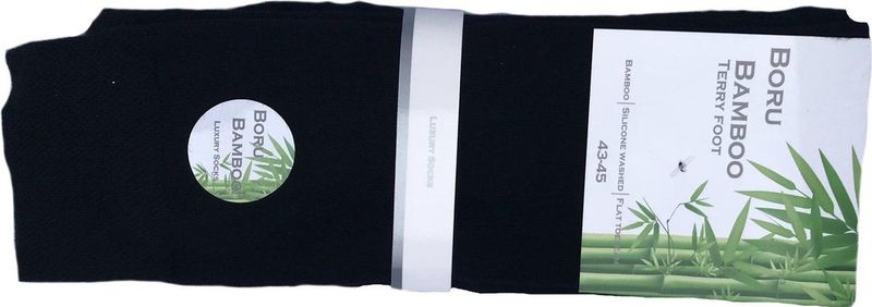 Boru - Bamboo Sokken - Zwart - 80% Bamboe, 17% Polyamide, 3% Elastomeer
