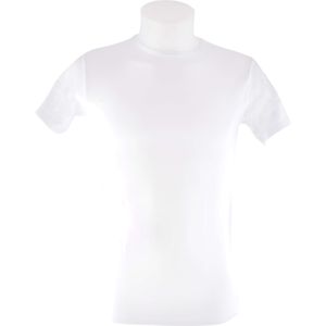 Boru Bamboe heren shirt ronde hals wit
