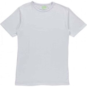 Boru Bamboe heren shirt ronde hals wit