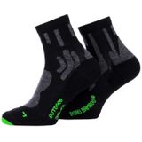 Boru - Bamboo - Wandelsokken - Zwart - Badstof Zool - Anti Blaren