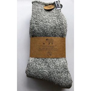 Boru noorse sokken - 2 pack - blauw gemeleerd - S378 - maat 39/42